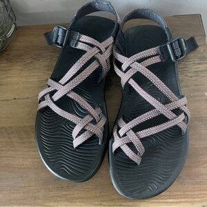 Chaco Black and Pink Women's Sandals
